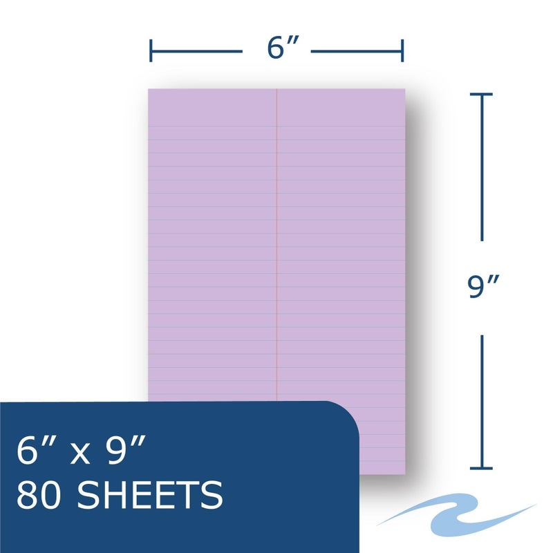 ROARING SPRING Enviroshades Colored Steno Books, 4 Pack of Memo Pads, Recycled Orchid Paper, 6" x 9", 80 Sheets, Gregg Ruled, Perforated, Wirebound, Heavy Chipboard Back - Image 2